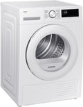 Samsung DV90DG52A0TEEG Wärmepumpentrockner DV5000D, 9 kg, EEK: C, Wäschetrockner mit LED-Display, Optimal Dry, SmartThings-App, Hygiene-Programm, Weiß