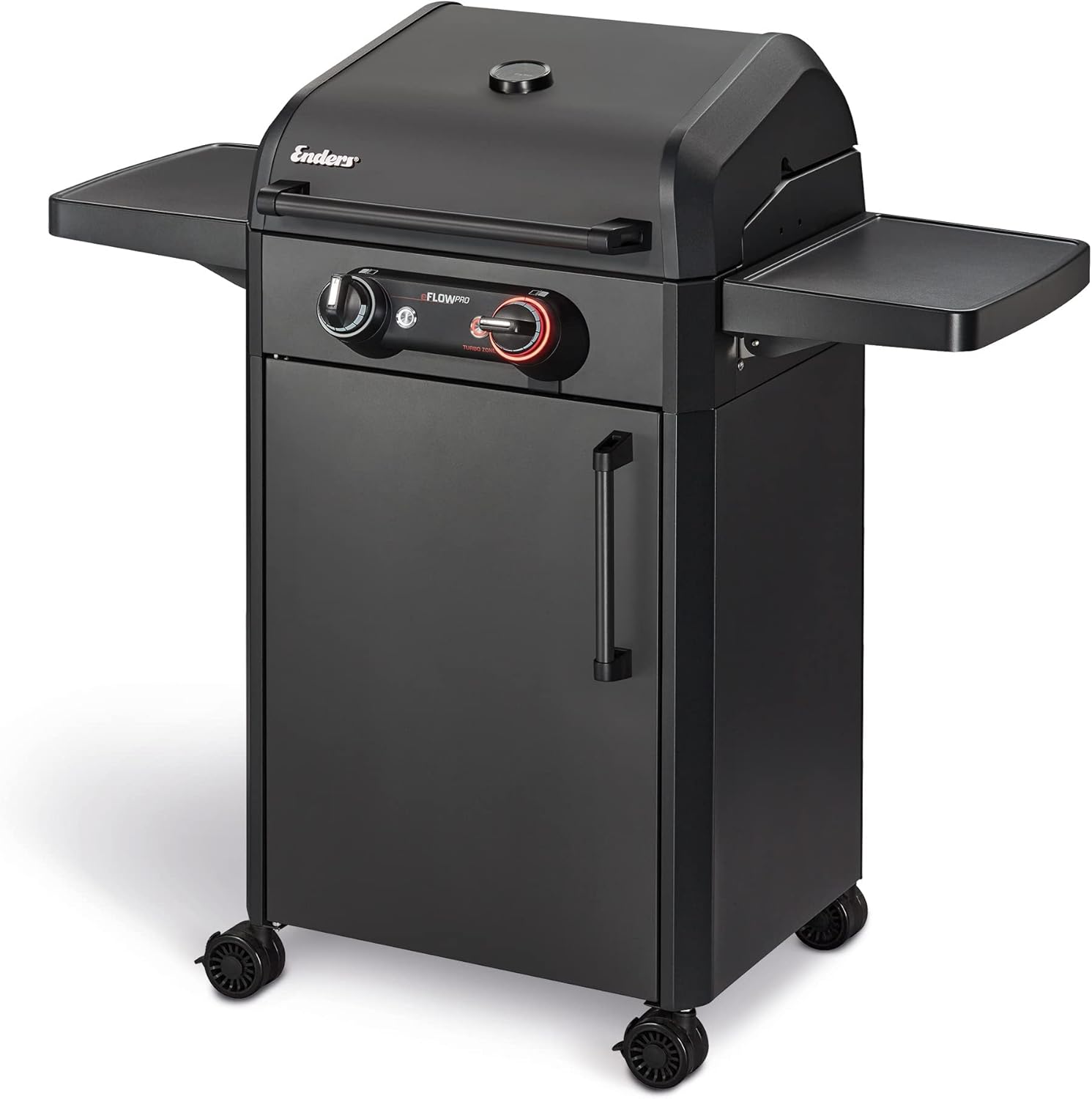 Enders Elektrogrill eFLOW PRO 2 TURBO SHADOW, Gussrost SWITCH GRID, TURBO ZONE für heiße Temperaturen, SIMPLE CLEAN Reinigungssystem, Grillwagen 97126