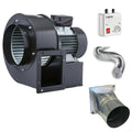 BVN VENTILATION SYSTEMS & ELECTRICAL MOTORS TURBO Zentrifugal Radialventilator Radial Gebläse, Adapter und 5-m-Aluflexrohr, 800 m3/h, 230 V