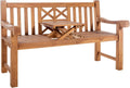 CLP Teakbank Luka I Wetterfeste Gartenbank Mit Klapp-Tisch, Größe: 150 cm, Farbe: Teak