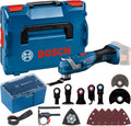 Bosch Professional 18 V System Akku Multi-Cutter GOP 18 V-34, Ohne Akku/ Ladegerät, Inkl. mehrere Sägeblätter, Vibration Control, 1x Schleifplatte