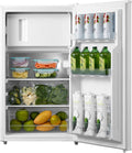 Comfee RCD80WH3, 80 l Kleiner Kühlschrank, 84.5 cm Höhe, 47.5 cm Breite, 110 kWh pro Jahr, Kühlschrank mit Gefrierfach, Obst- und Gemüsefach, Weiß