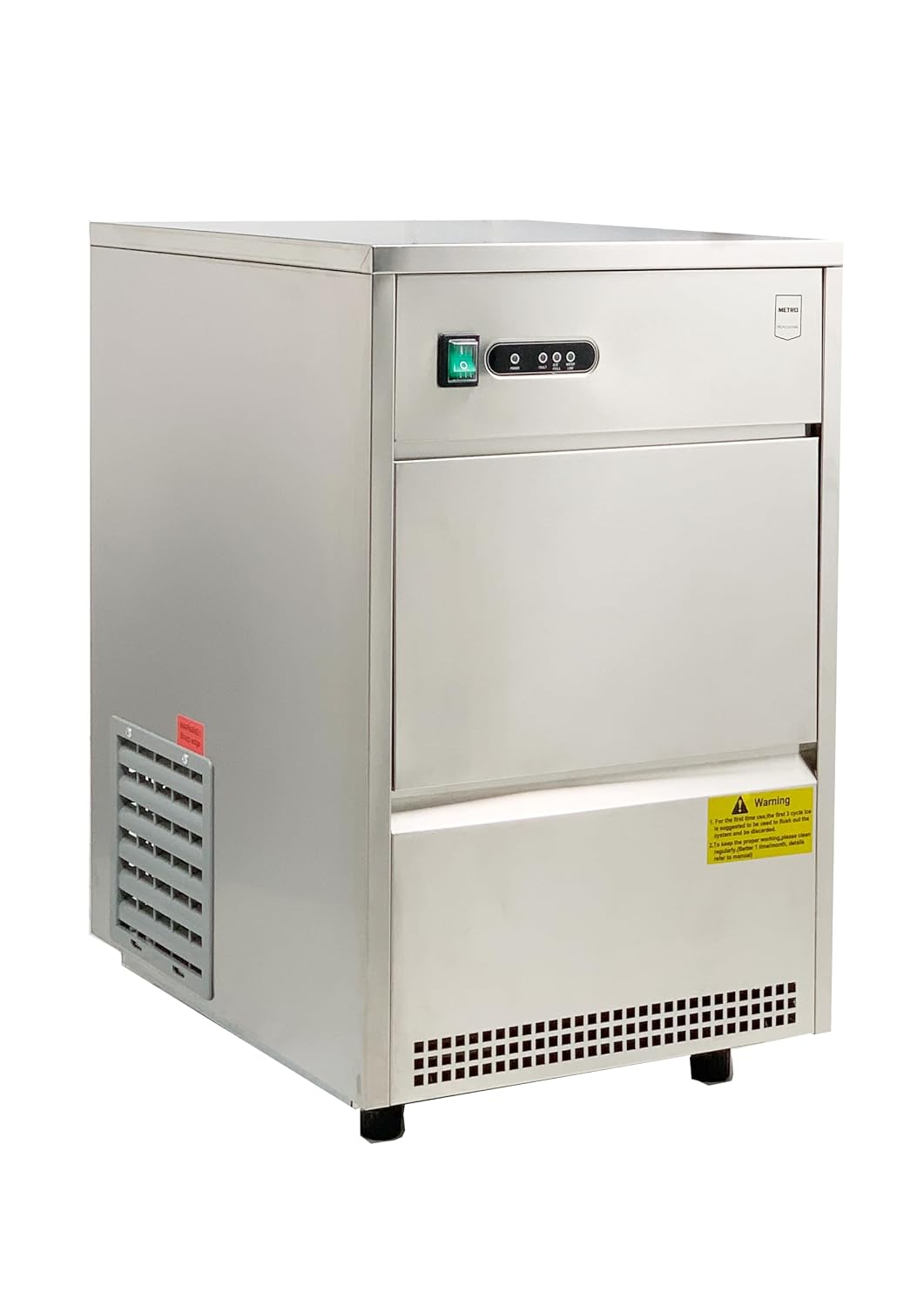 METRO Professional Eiswürfelmachine GIM1026B, 42 × 51.4 × 65.5 cm, 170 W, Silber, Edelstahl
