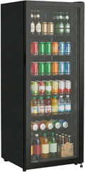 METRO Professional Getränkekühlschrank GSC4240B, 237 l, 110 W, Schwarz, 6 verstellbaren Einlegeböden, LED-Innenbeleuchtung