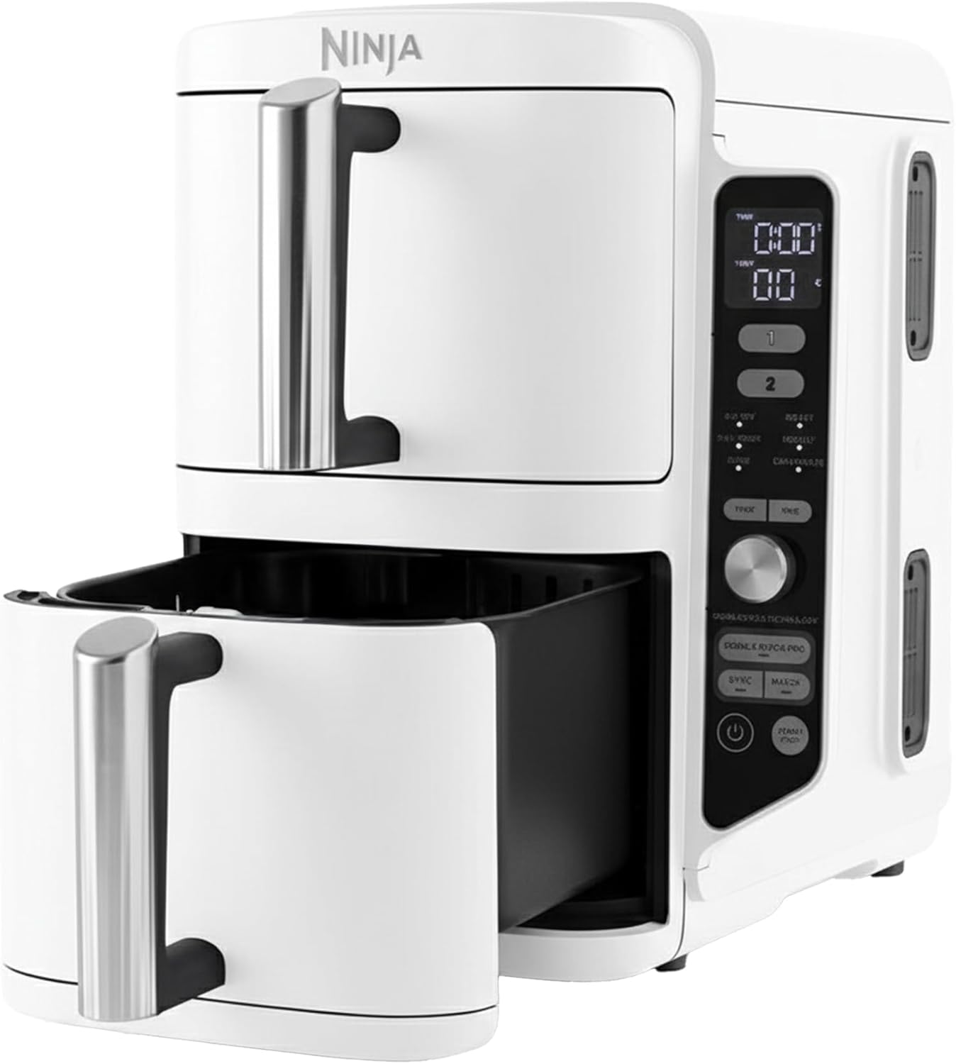 Ninja SL400EUWH Doppel XL Doppel-Heißluftfritteuse, 9, 5 Liter, 9, 5 L, weiß