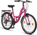 Licorne Bike Stella Premium City Bike in 20', 24', 26', 28' Fahrrad für Mädchen, Herren und Damen 21 Gang-Schaltung, 6 Gang bei 20 Zoll