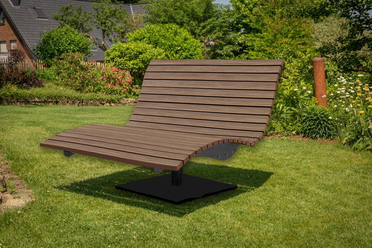 SCALANT Terrassen Sitzmöbel Waldsofa Swing Schutzhülle , für 2-3 Personen, drehbar 360°, Edelstahl, Liege für den Garten, Himmelsliege, Latten