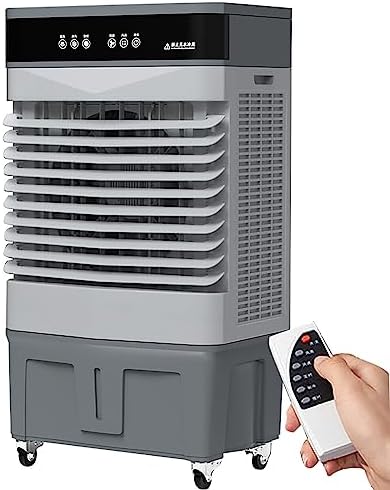 Generisch Industrieller Verdunstungsluftkühler mit 120° Oszillation, 4 Kühlakkus, 3 Geschwindigkeiten, 40 L, Fernbedienung, Luftbefeuchtung
