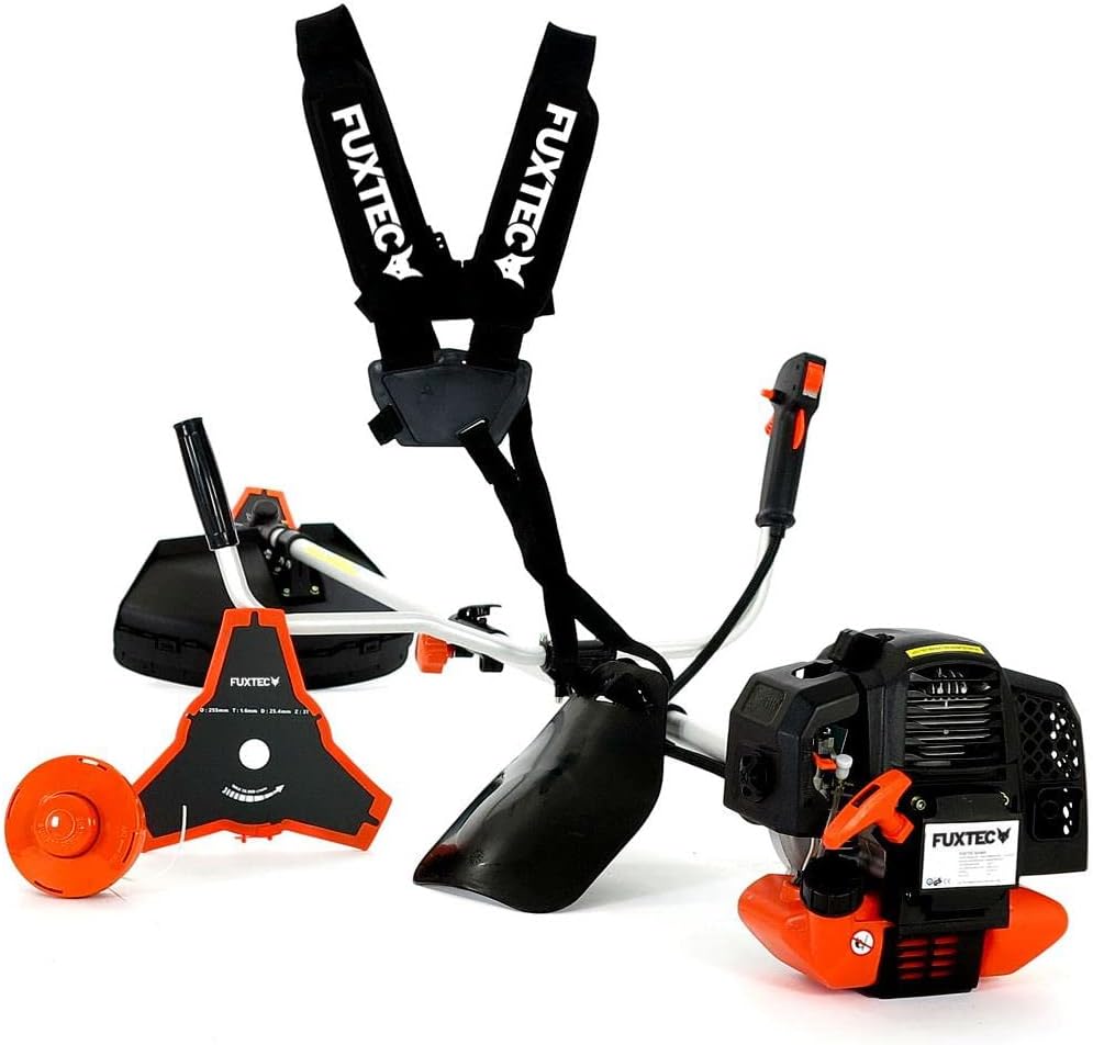 FUXTEC Benzin Motorsense FX-MS152 mit 52 cc, 2in1 Multitool, Profi-Tragegurt und 3 PS Leistung Trimmer Rasentrimmer Freischneider fs Faden 2-Takt