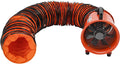 ACROSSPART Industrieventilator Axialgebläse Ventilator, 68 dB, wasserbeständig, Ventilator Bau, Orange/Schwarz, Stahl