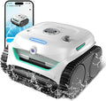 WYBOT C2 Vision AI Kamera Kabelloser poolroboter mit Akku, Weiß Grün, Poolroboter Boden und Wand, Zweischicht-Filterung, Leistungsstarke Absaugung